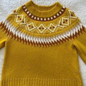 American Eagle gold patterned sweater size S